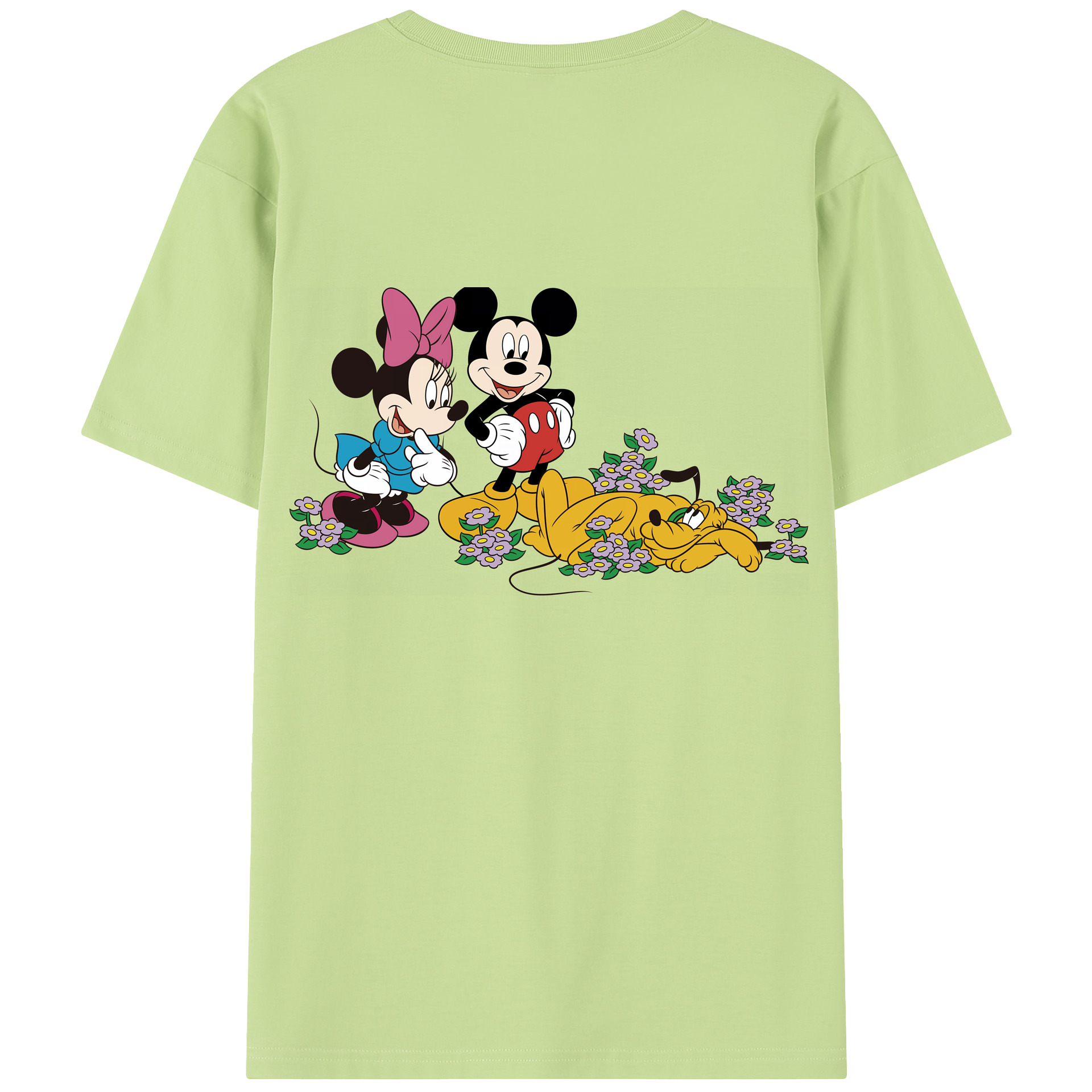 （画像用） ミッキーマウス Mickey Mouse 綿100％半袖Tシャツ（背面プリント）